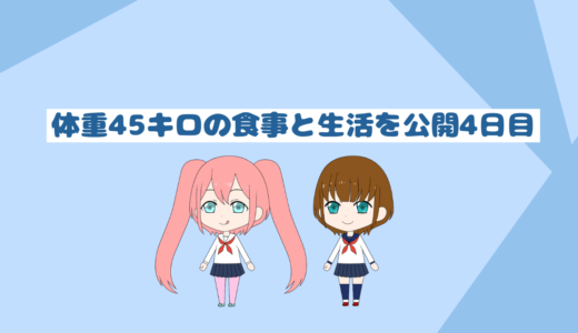 1600kcalのダイエット食事を公開！45キロ㎏まで痩せた4日目「PFCバランス付き」